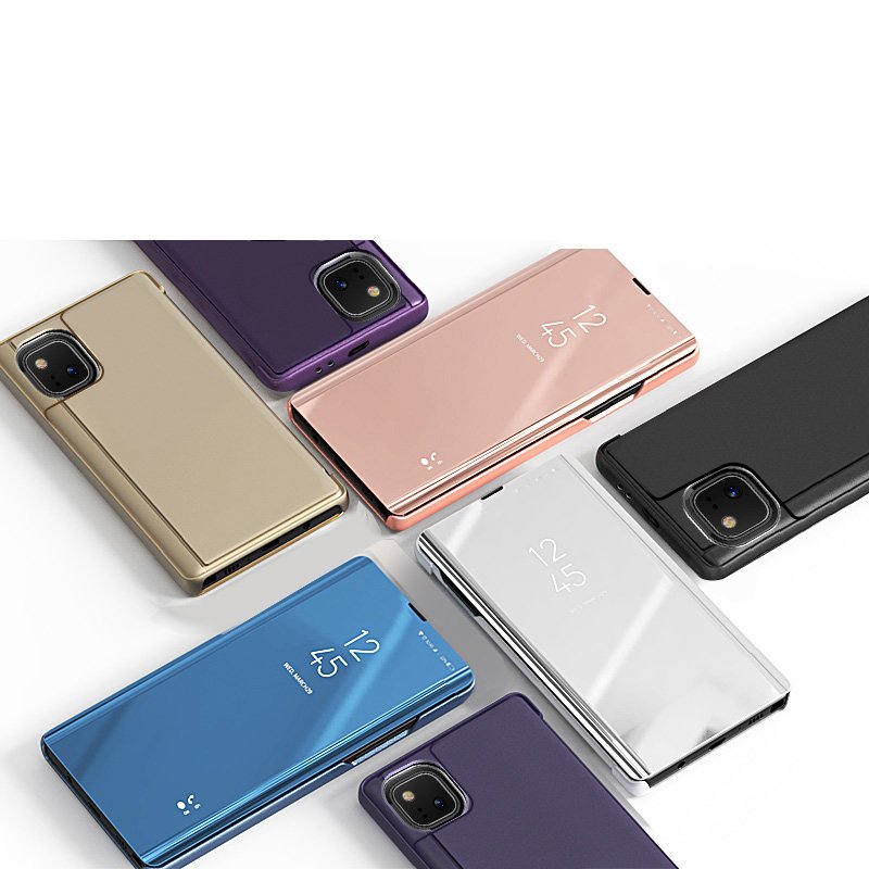 Ruhtel - Clear View Fodral Realme 8 / 8 Pro - Svart