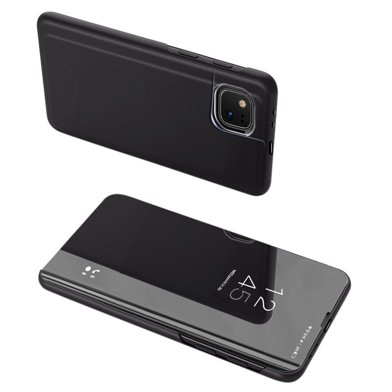 Ruhtel - Clear View Fodral Realme 8 / 8 Pro - Svart