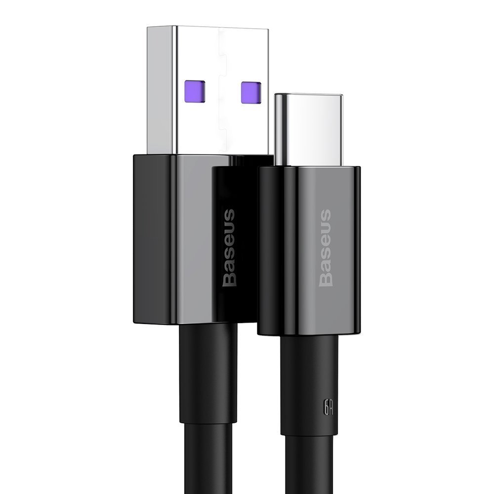 BASEUS - Baseus Huawei Fast Charging USB-C Kabel 1m - Svart