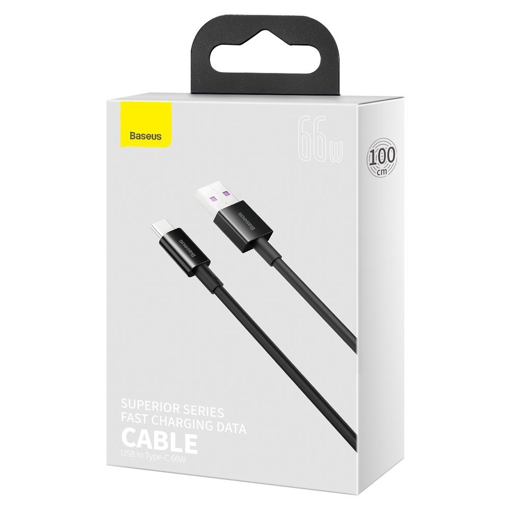 BASEUS - Baseus Huawei Fast Charging USB-C Kabel 1m - Svart