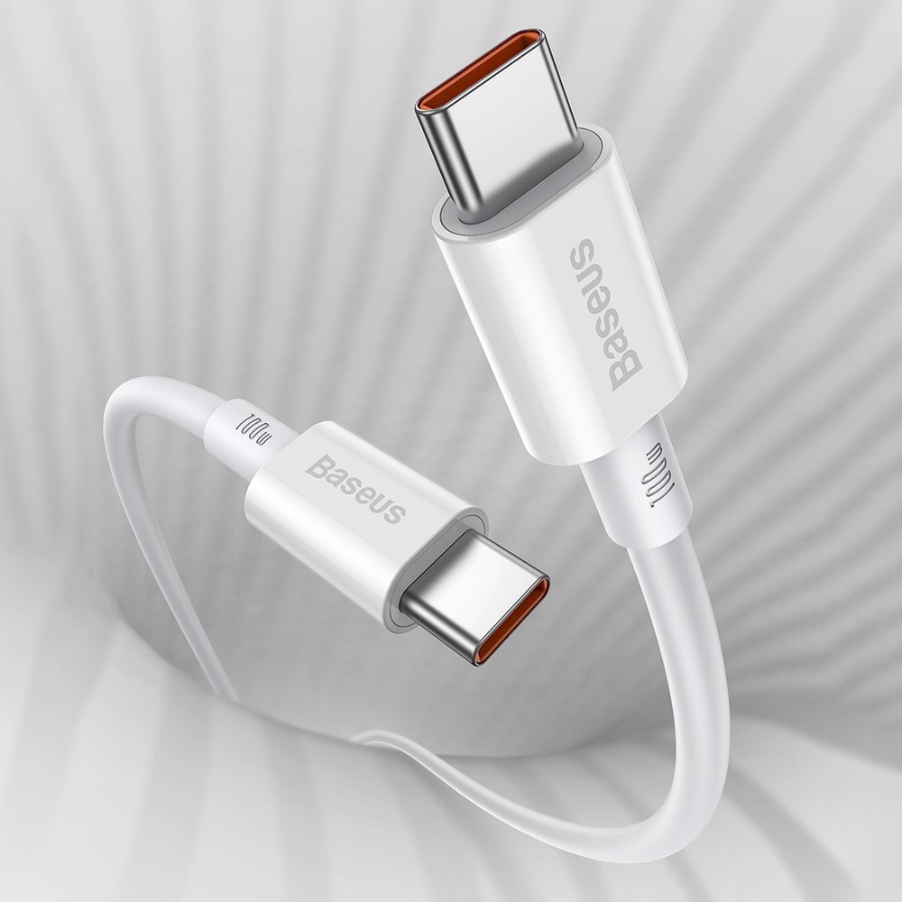 BASEUS - Baseus Superior Kabel USB-C 100W 5A 20V 2m - Vit