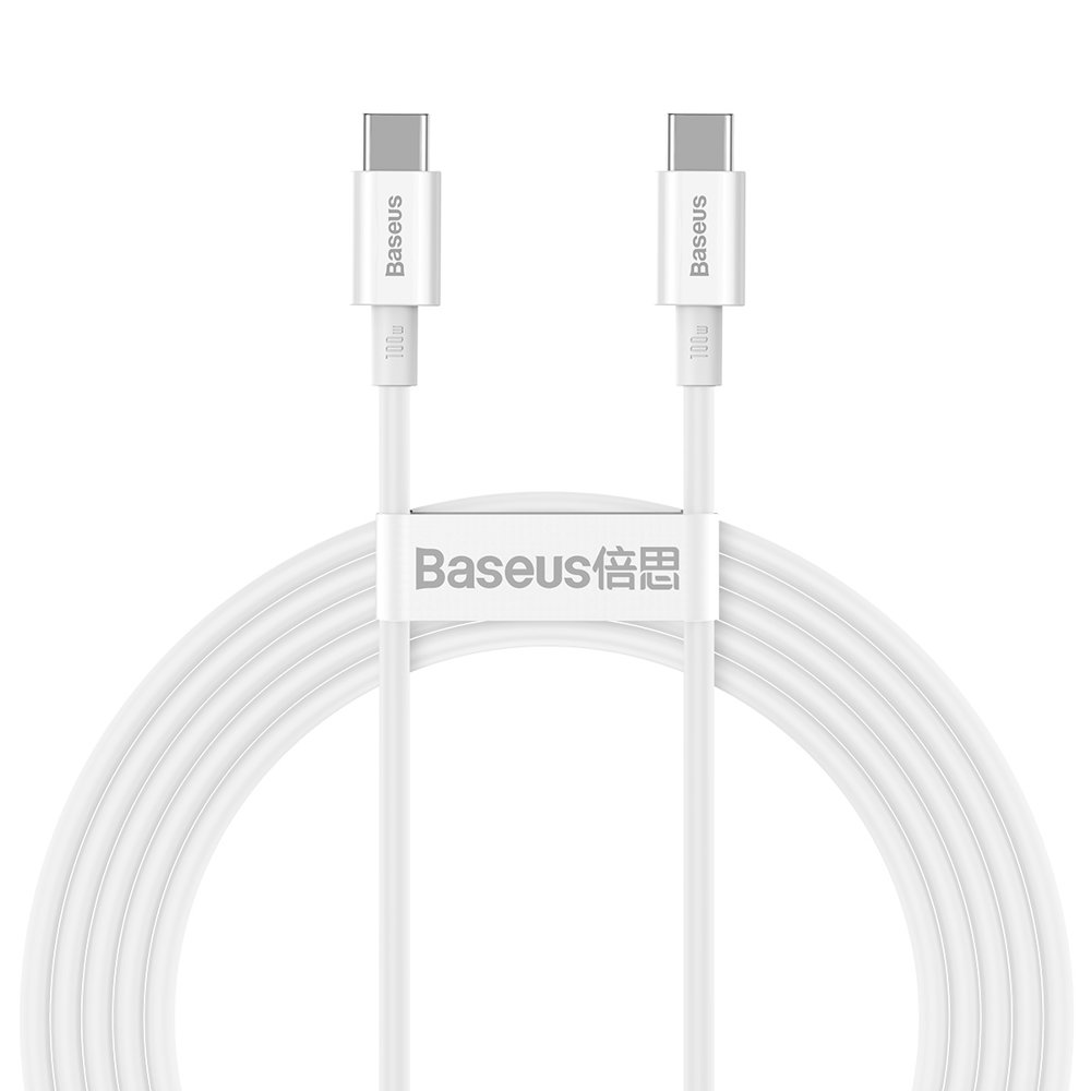 BASEUS - Baseus Superior Kabel USB-C 100W 5A 20V 2m - Vit