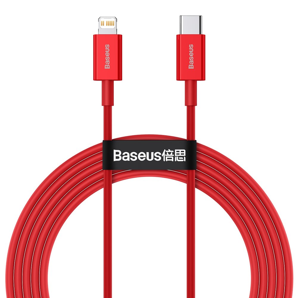 BASEUS Baseus Superior Lightning USB-C Kabel 2m - Röd 