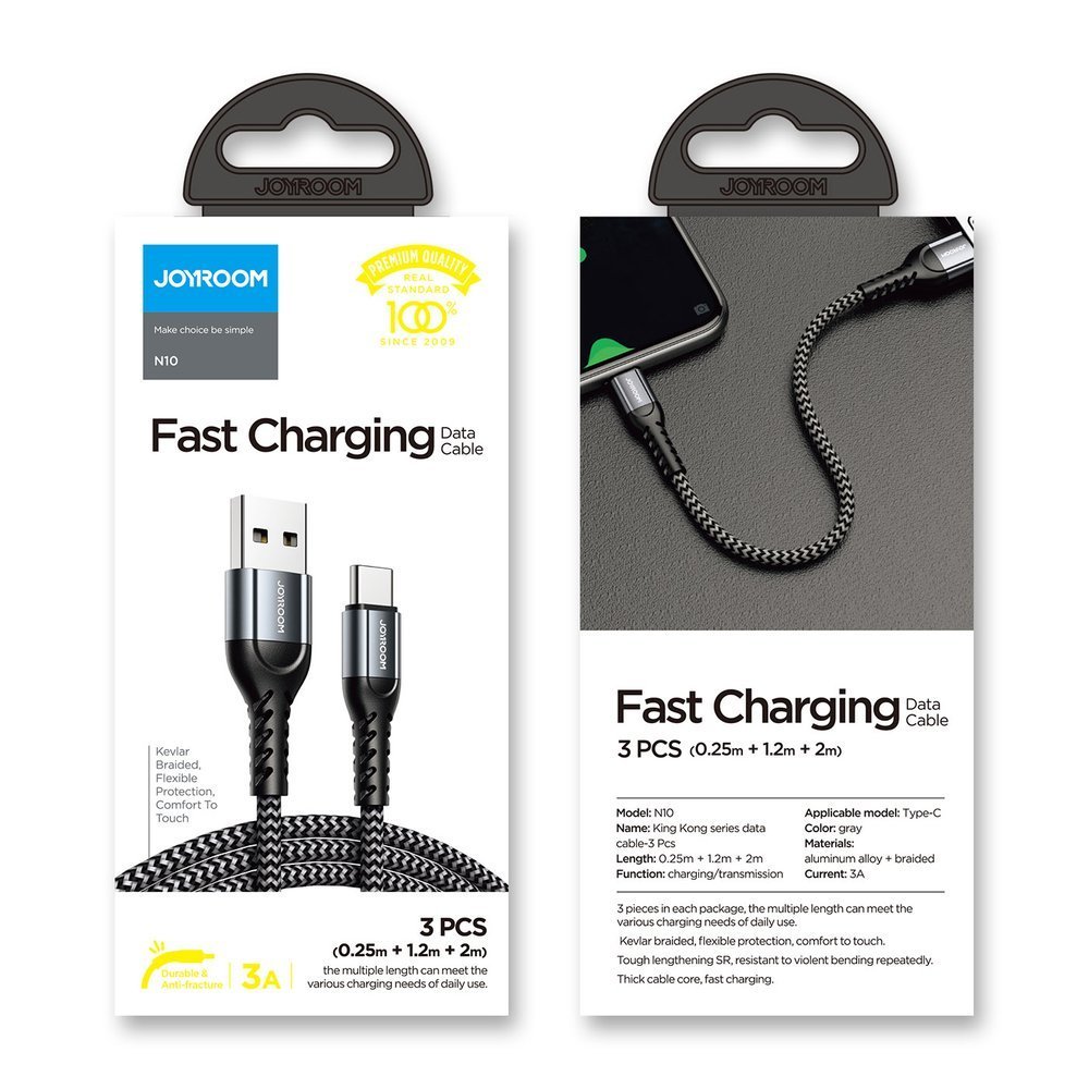Joyroom
Joyroom N10 King Kong Kaleb USB-C - 2m - Grå