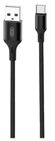 XO USB Till USB-C 60W Kabel 2m 2.4A NB143 - Svart