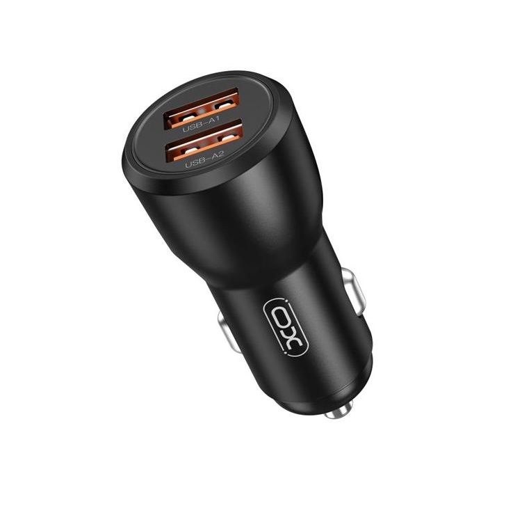 XO Billaddare 2x USB 30W CC55 - Svart