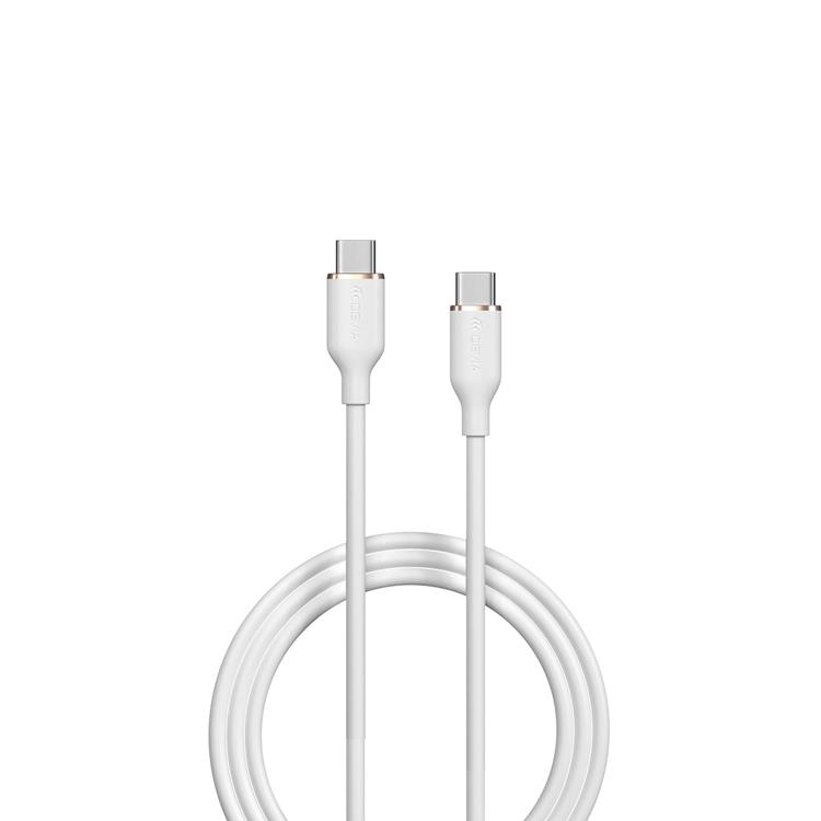 Devia USB-C Till USB-C 60W Kabel 3A 1.2m Jelly EC632 - Vit