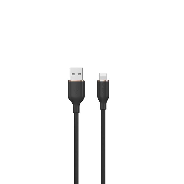Alternativ bild 1 för Devia USB Till Lightning 1.2m Kabel 2.4A Jelly EC630 - Svart