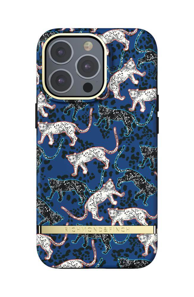UTGATT5 - Richmond & Finch iPhone 13 Pro Skal Blue Leopard blue