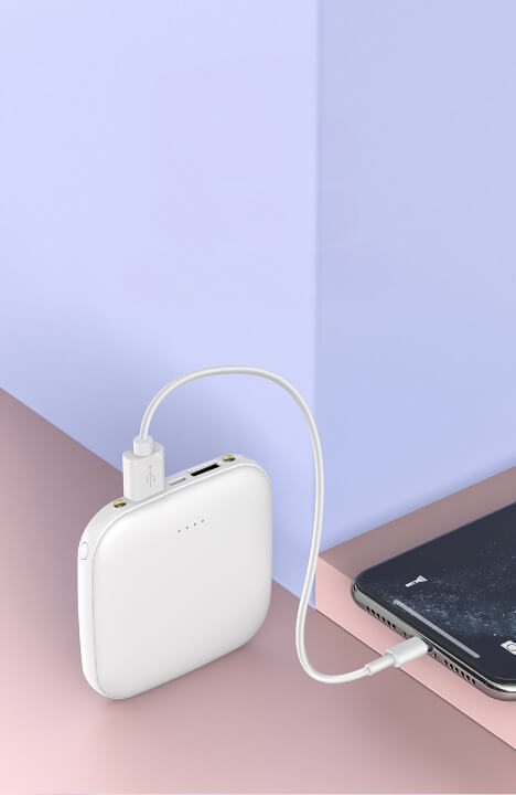 A-One Brand - Portabel Mini Powerbank - 5000 mAh - Rosa