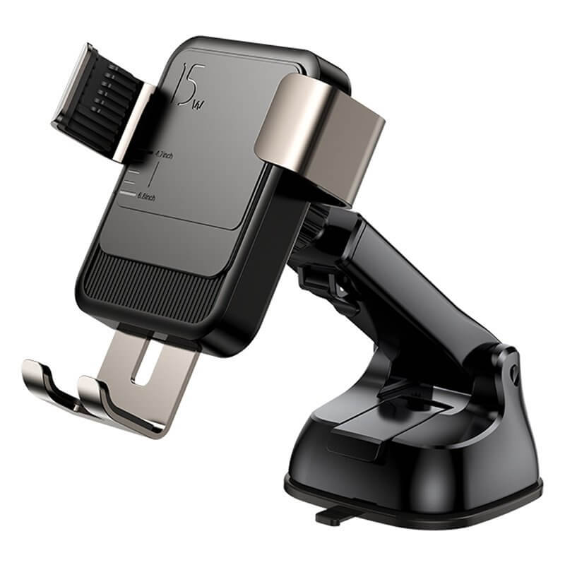 Joyroom - Joyroom Qi wireless 15 W car charger gravity phone holder Svart