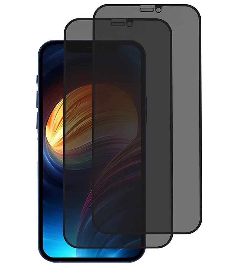 A-One Brand - [2-PACK] Privacy Härdat Glas iPhone 12 Pro Max Skärmskydd