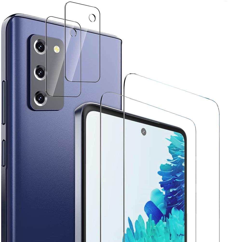 Galaxy S FE [-PACK]  X Kameralinsskydd Glas +  X Härdat Glas