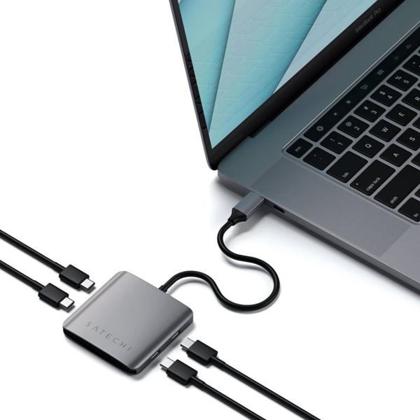 Satechi - Satechi Aluminium 4-portars USB-C-hubb