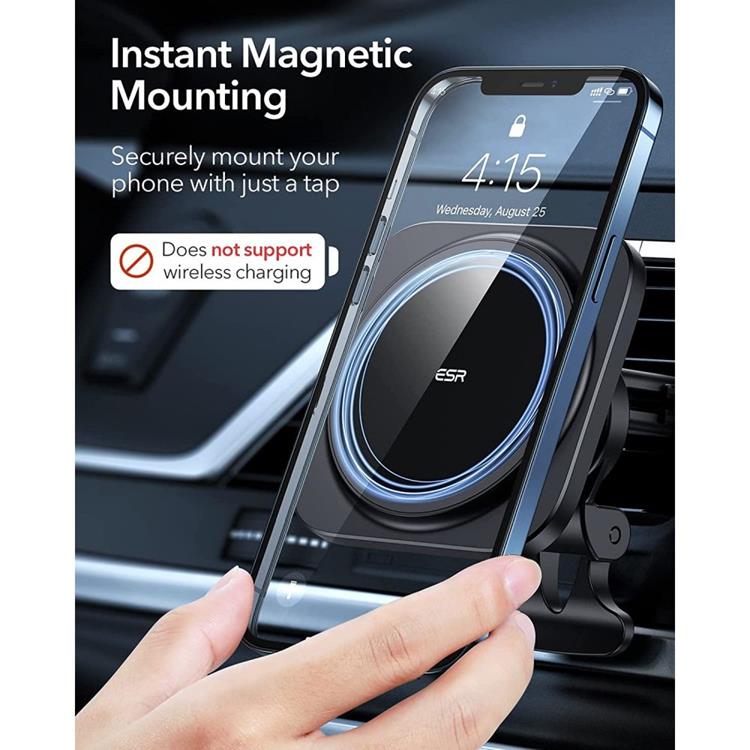 ESR - ESR Halolock Magsafe Magnetic Car Vent Mount - Svart