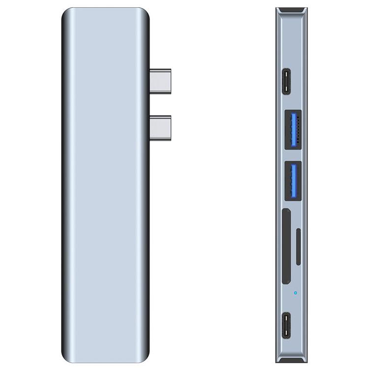 Tech-Protect - Tech-Protect V5-Hub Adapter 7in1 - Grå
