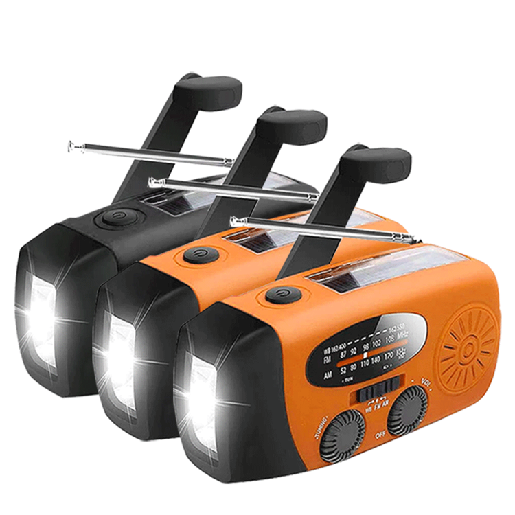 UTGATT1 - [3 PACK] Vevradio 2000mAh Powerbank, Ficklampa - 1 Svart 2 Orange