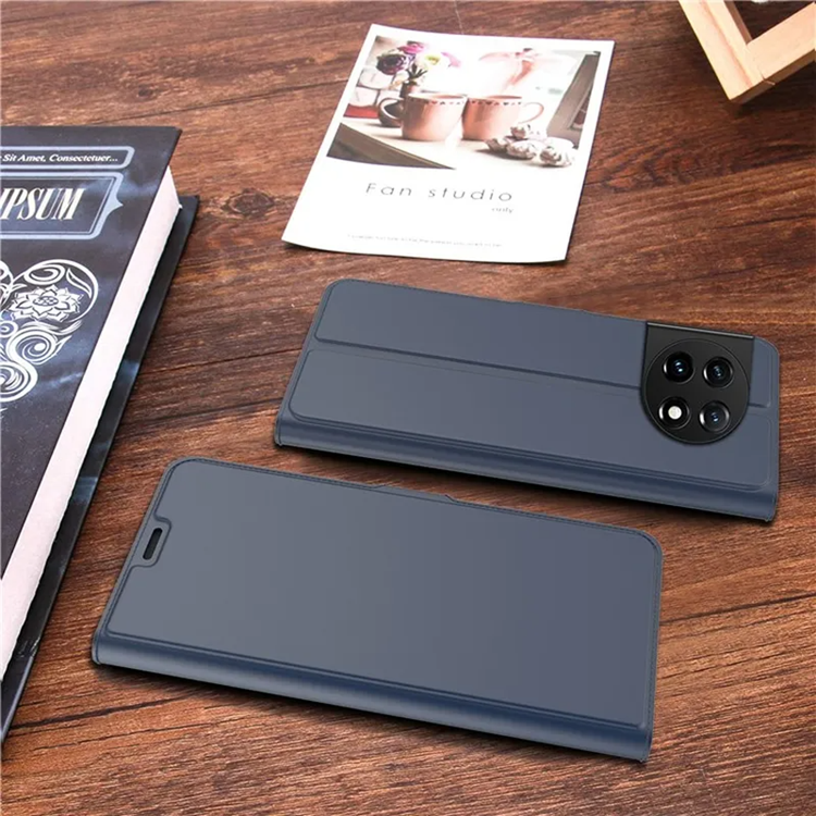 A-One Brand - OnePlus 11 5G Plånboksfodral Flip Folio Kickstand - Blå