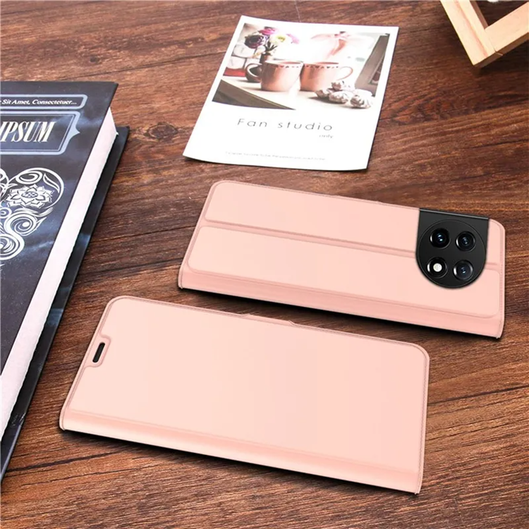 A-One Brand - OnePlus 11 5G Plånboksfodral Flip Folio Kickstand - Rosa Guld