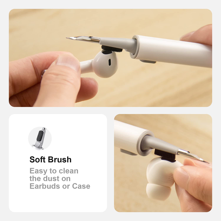 A-One Brand - Multifunction Airpods 1/2/3/Pro Cleaner Kit med Soft Brush - Vit