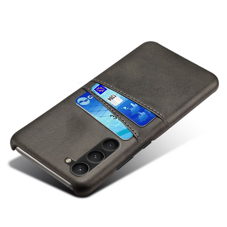 A-One Brand - Galaxy S23 Plus Skal Korthållare Dual PU-Läder - Svart
