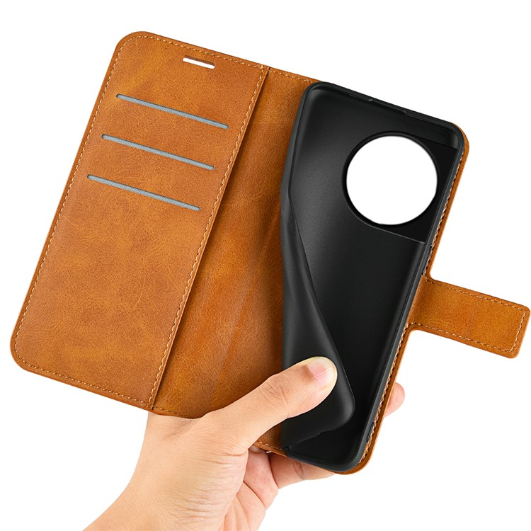 A-One Brand - OnePlus 11 5G Plånboksfodral Calf Texture Flip - Brun