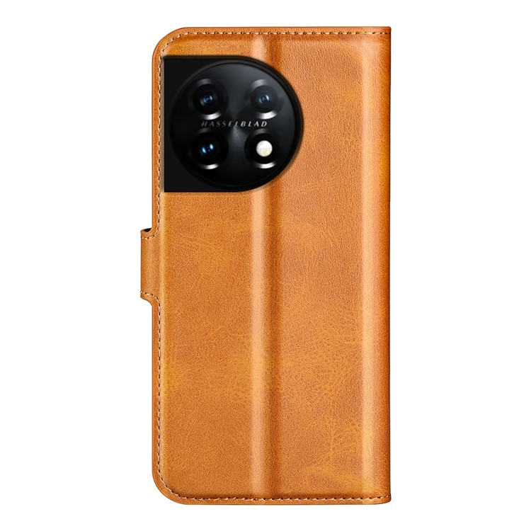 A-One Brand - OnePlus 11 5G Plånboksfodral Calf Texture Flip - Brun