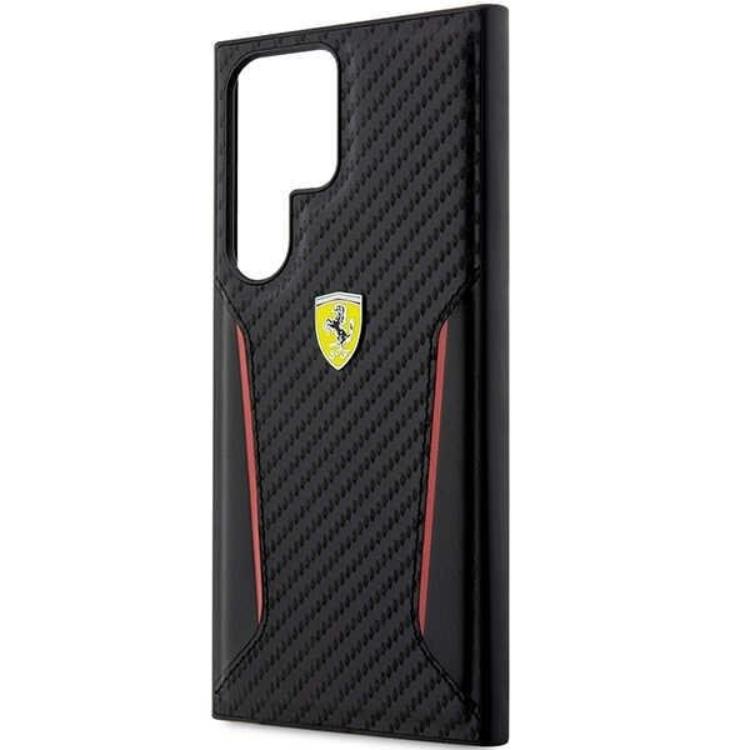 Ferrari - Ferrari Galaxy S23 Ultra Skal Carbon Contrast Edges - Svart