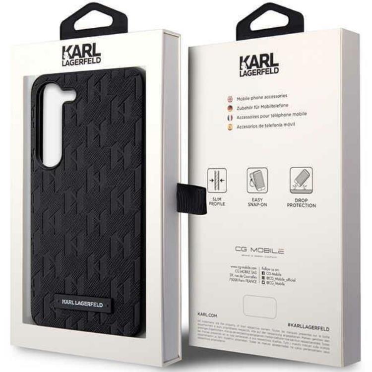 KARL LAGERFELD - Karl Lagerfeld Galaxy S23 Skal Saffiano Mono Metal Logo - Svart