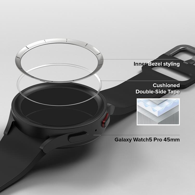 Ringke - Ringke Galaxy Watch 5 Pro (45mm) Skal Inner Bezel Styling Overlay - Svart