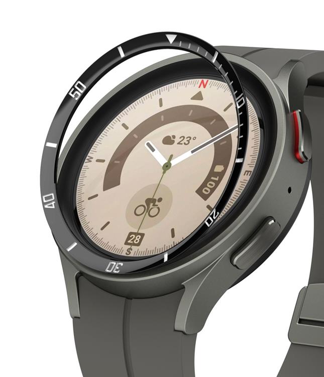 Ringke - Ringke Galaxy Watch 5 Pro (45mm) Skal Inner Bezel Styling Overlay - Svart
