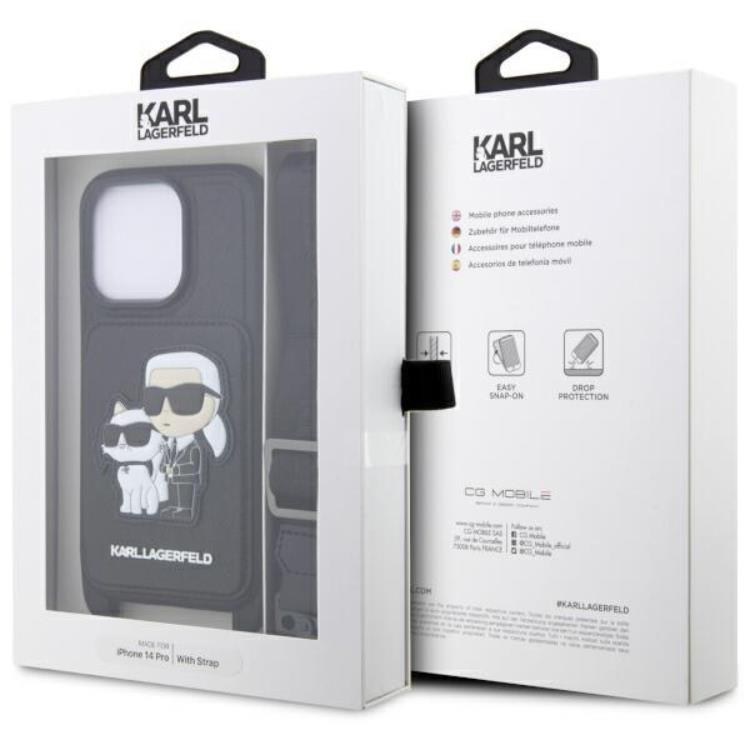 KARL LAGERFELD - Karl Lagerfeld iPhone 14 Pro Halsbandsskal Crossbody Karl