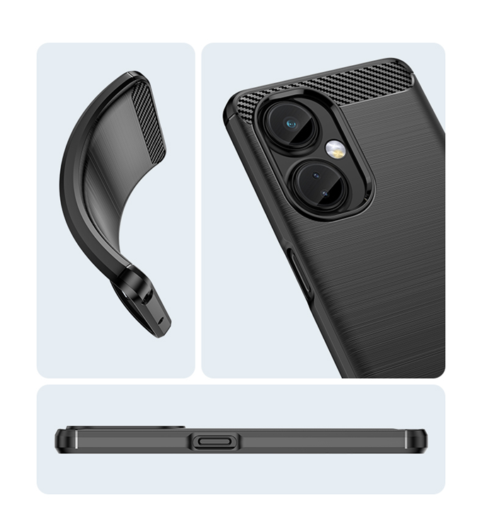 A-One Brand - OnePlus Nord CE 3 Lite Mobilskal Carbon Fiber - Svart