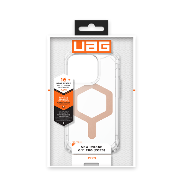 UAG - UAG iPhone 15 Pro Mobilskal Magsafe Plyo - Ice/Rosaguld