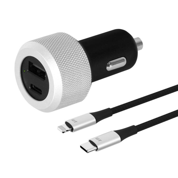 Just Mobile - Just Mobile Highway Turbo m. Billaddare USB-C till Lightning-kabel