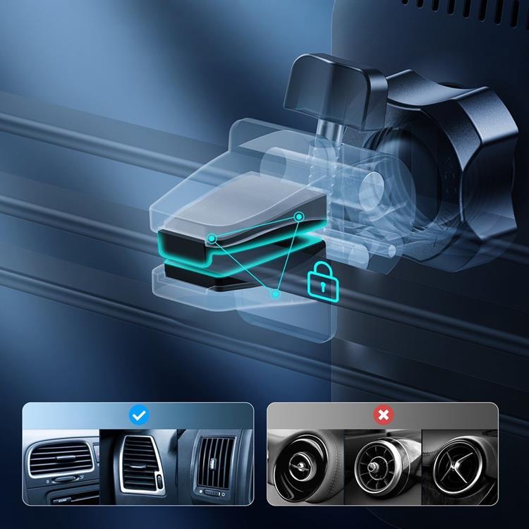 UTGÅTT - Choetech MagSafe Magnetfäste För Bil Induktiv Qi-laddare 15W - Svart