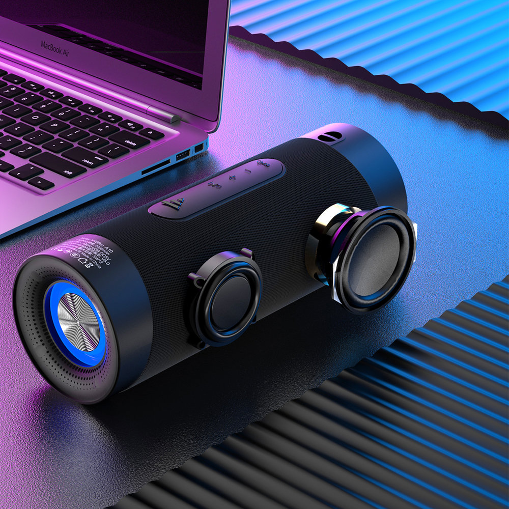 Dudao - Dudao Trådlös Bluetooth Högtalare 5.0 RGB - Ljusblå