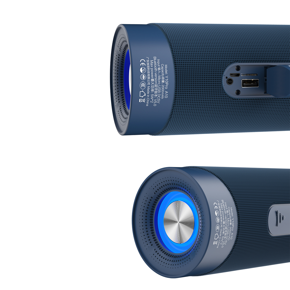 Dudao Dudao Trådlös Bluetooth Högtalare 5.0 RGB - Ljusblå 