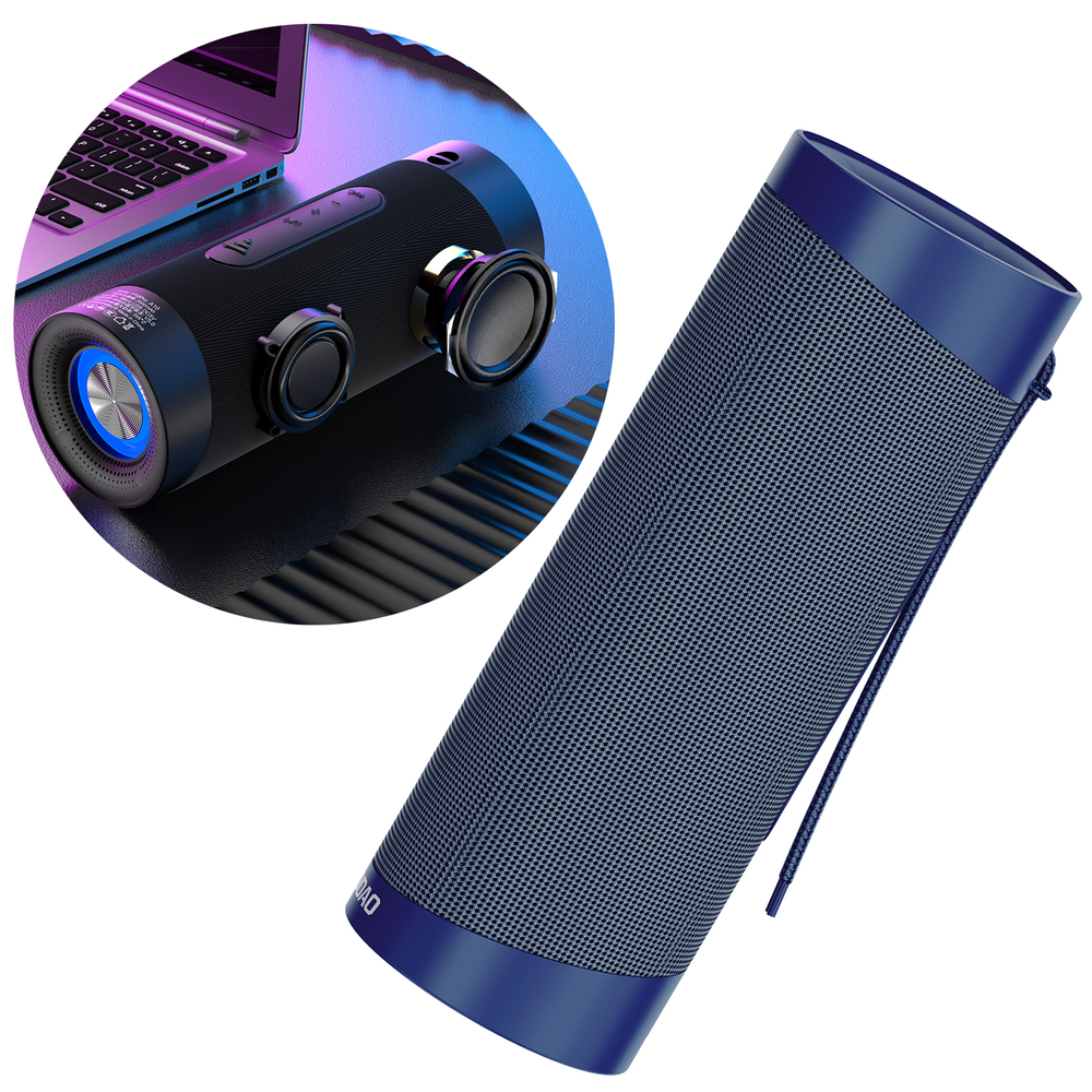 Dudao - Dudao Trådlös Bluetooth Högtalare 5.0 RGB - Ljusblå