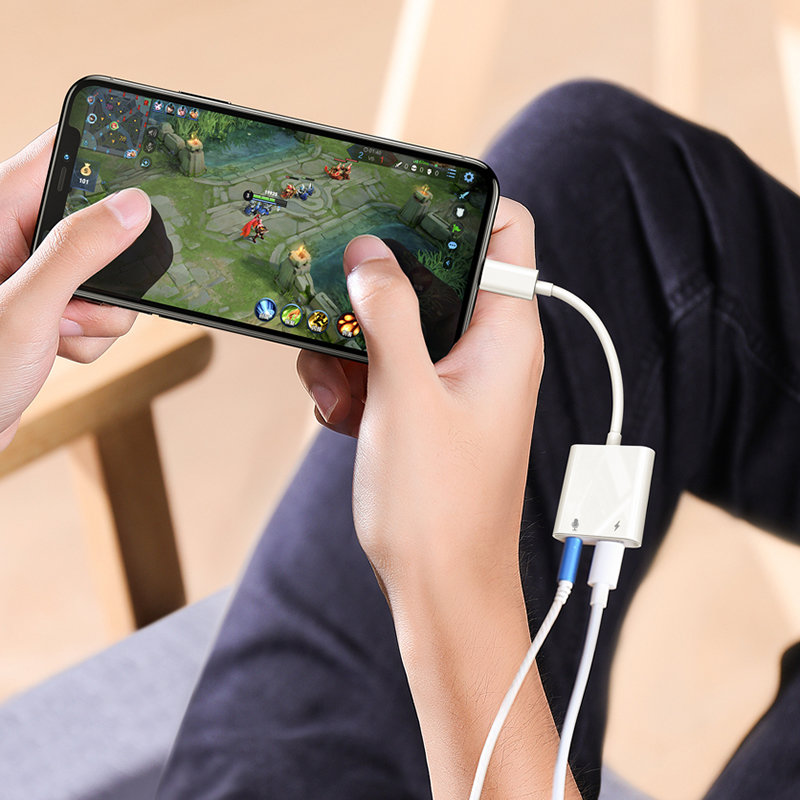 Joyroom - Joyroom Universal Lightning Adapter 3.5 mm minijack - Vit
