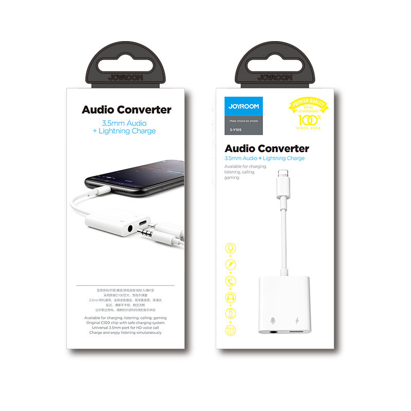 Joyroom - Joyroom Universal Lightning Adapter 3.5 mm minijack - Vit