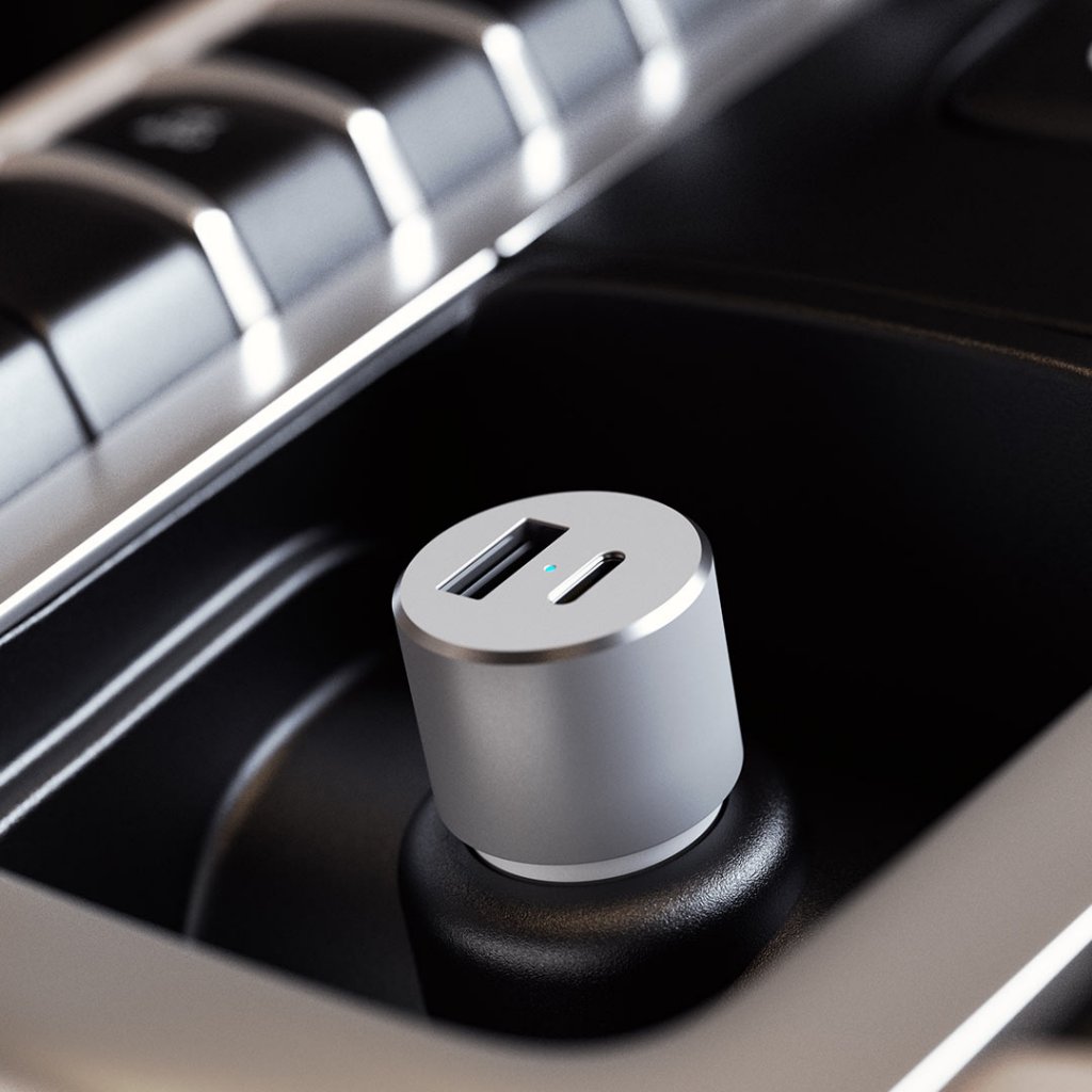Satechi - Satechi billaddare med PD 1xUSB-C och 1xUSB-A på hela 72 Watt