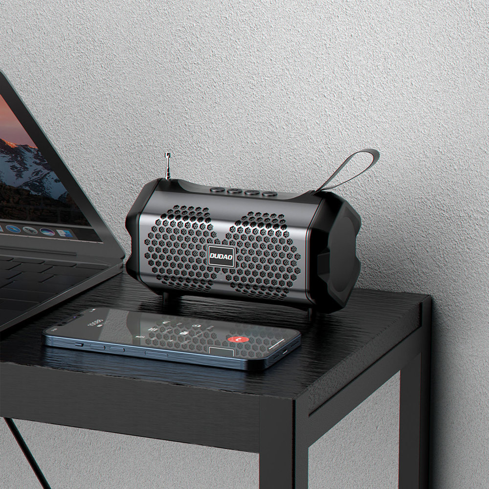Dudao - Dudao Trådlös Bluetooth 5.0 Högtalare 3W 500mAh Radio - Svart