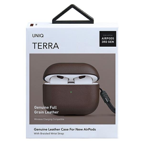 UTGÅTT - UNIQ Terra Äkta läder AirPods 3 Gen. Fodral - Brun