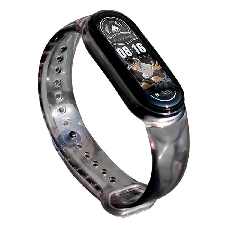 Ruhtel - Silicone Ersättningsarmband till Xiaomi Mi Band 6 / 5 - Svart