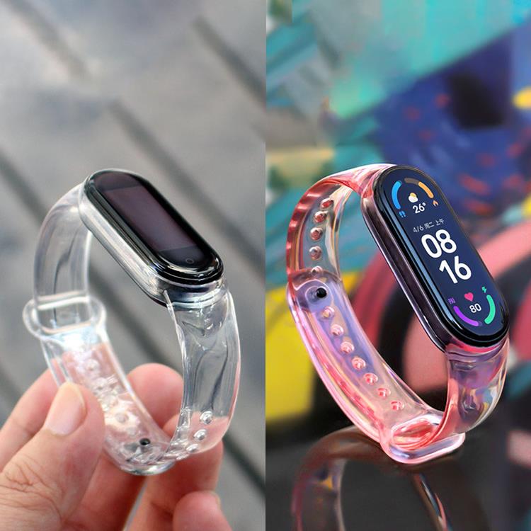 Ruhtel - Silicone Ersättningsarmband till Xiaomi Mi Band 6 / 5 - Svart