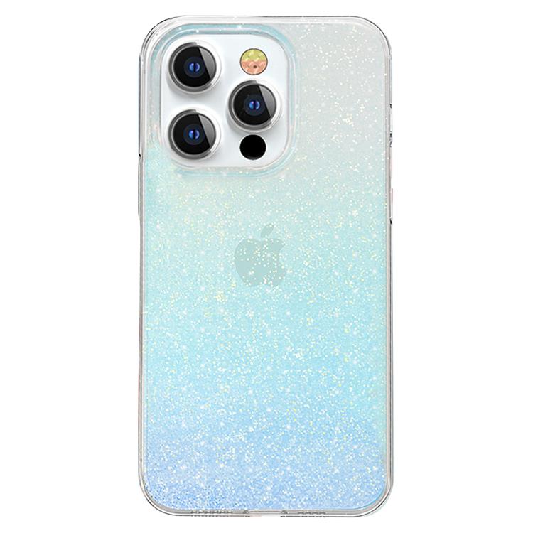 KINGXBAR - Kingxbar Glitter Streamer Series Skal iPhone 13 Pro - Blå