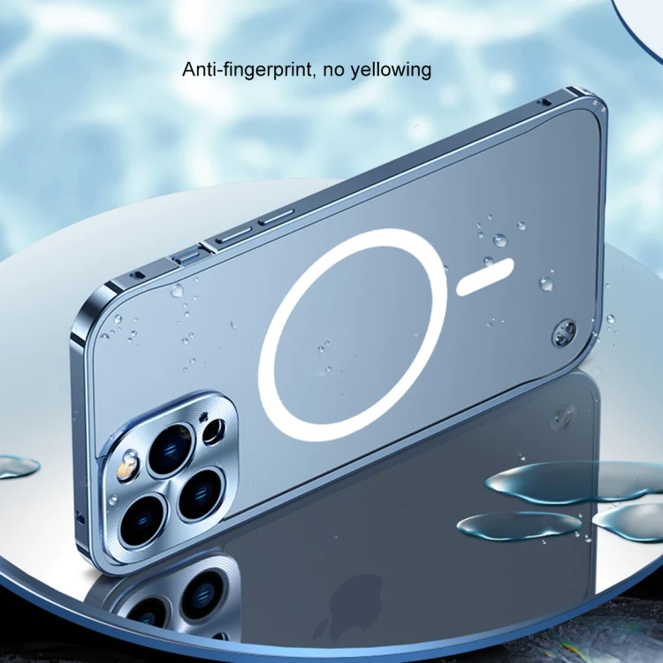 A-One Brand - iPhone 14 Skal Magsafe Metall Frame - Silver