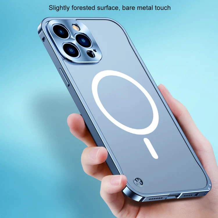 A-One Brand - iPhone 14 Skal Magsafe Metall Frame - Silver