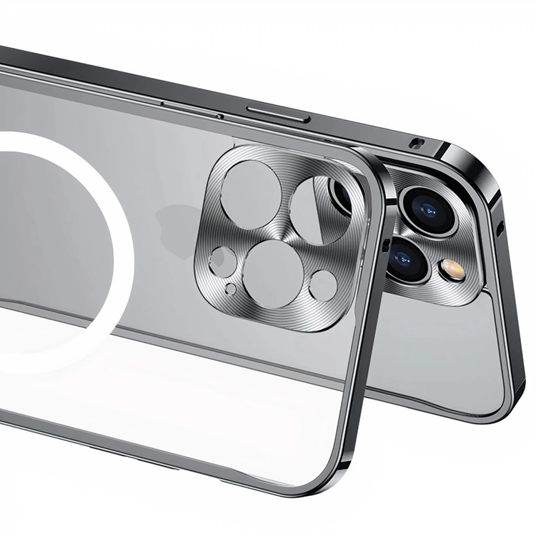 A-One Brand - iPhone 14 Skal Magsafe Metall Frame - Silver